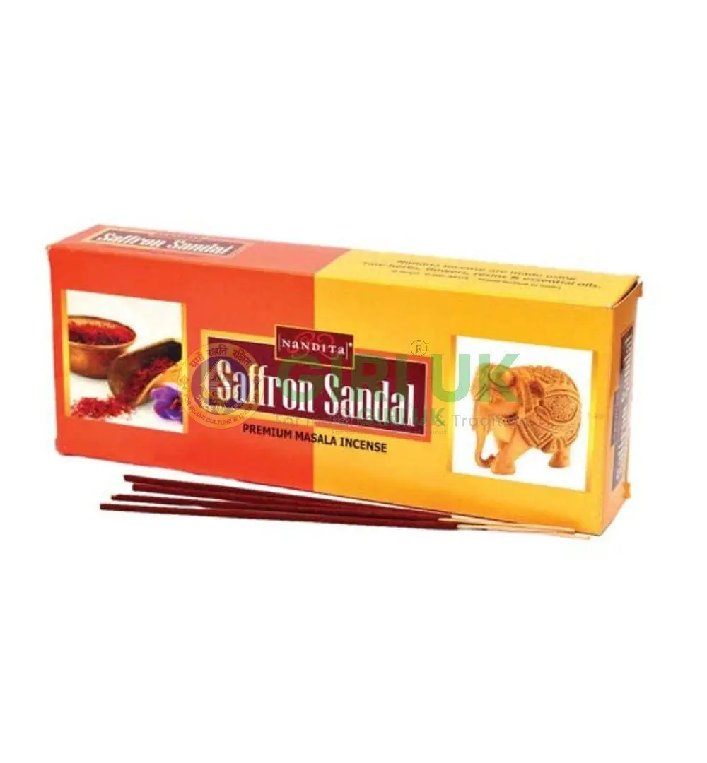 Nandita Saffron-Sandal Incense Sticks (Agarbati)