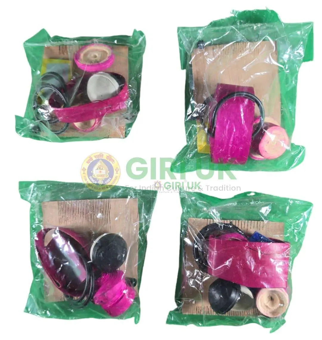 Katholai (Black Earrings) and Karugamani (Balck Bangles)-(Pack of 4)