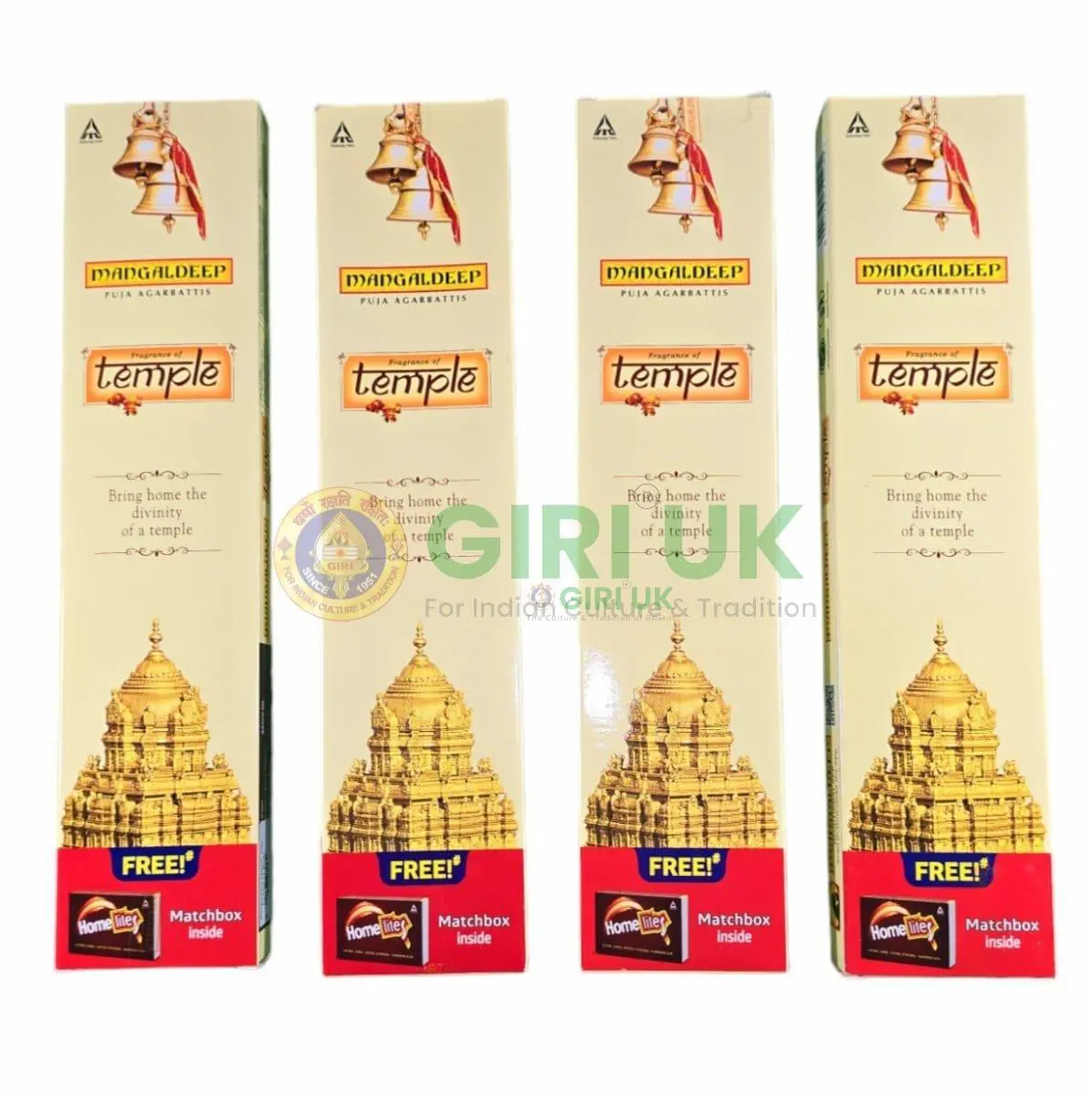Mangaldeep Sandalwood Incense Sticks (Agarbati)-(Pack of 4)
