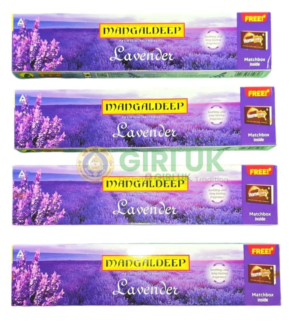 Mangaldeep Lavender Incense Sticks (Agarbati)-(Pack of 4)