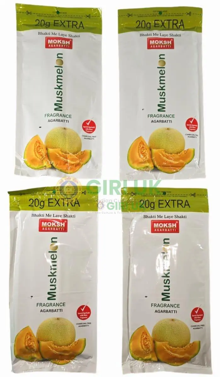Moksh Musk Melon Incense Sticks (Agarbati)-(Pack of 4)