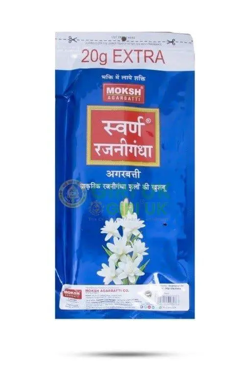 Moksh Swarn Rajanigandha Incense Sticks 90 gms Zipper Pouch