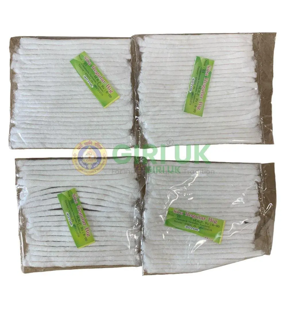 Sita Cotton Wicks-Extra Large (Pack Of 4)