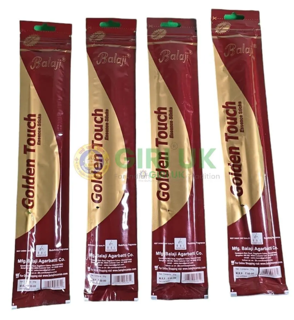 Balaji Golden Touch Incense Sticks (Agarbati)-(Pack of 4)