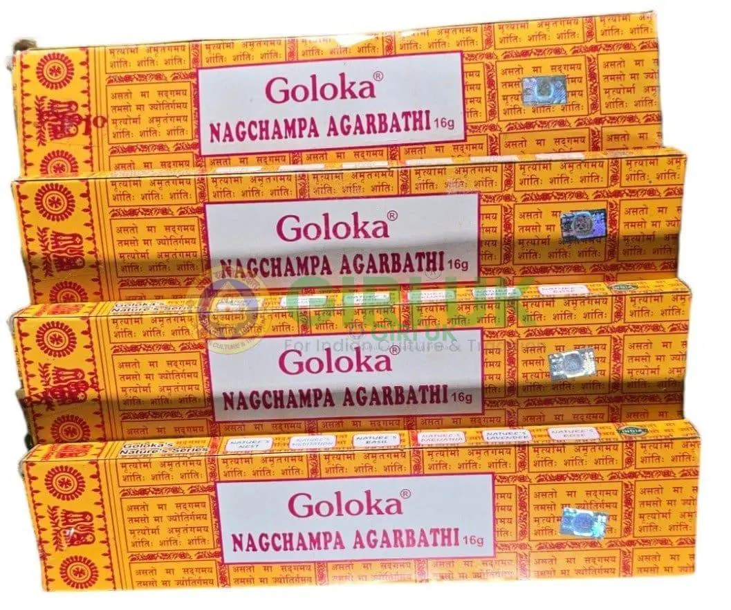 Goloka Seva Nag Champa Incense Sticks (Agarbati)-(Pack of 4)