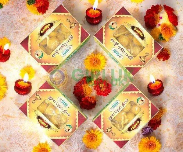 Giri Pure Ghee Moulded (Sandal) Diya 20 pcs-(Pack of 4)
