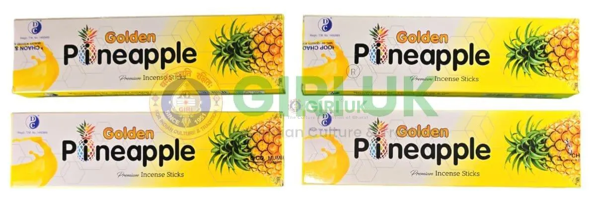 Golden - Pineapple - Premium Incense Sticks-(Pack of 4)