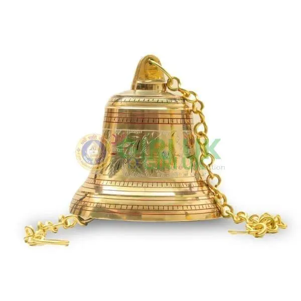 Brass and enamel finish Temple Bell