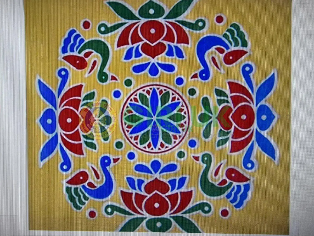 Colour Kolam Sticker (2 Pcs) 15 X 15