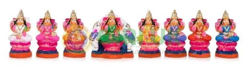 Astalakshmi Set Small - 6" Clay