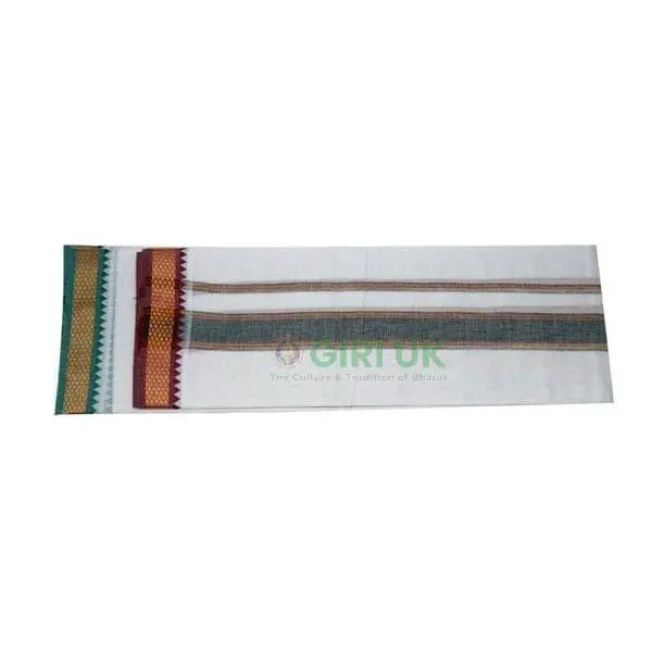 1.8m Angavastram | Mayilkan Border Towel for Men